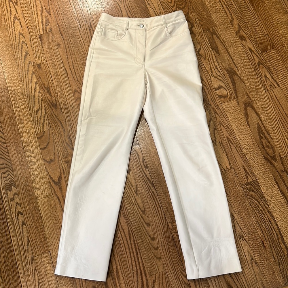 White leather Melina pant